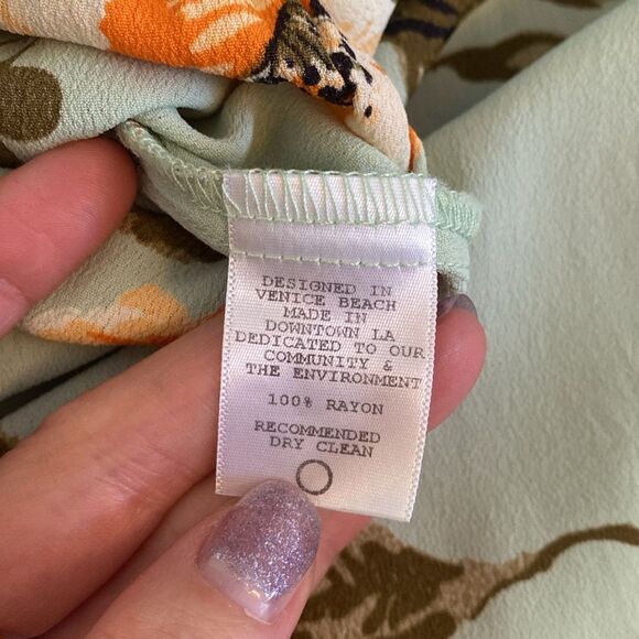 Flynn Skye Mint Gatherings Miranda Off Shoulder Maxi Dress Size Medium - Picture 14 of 16